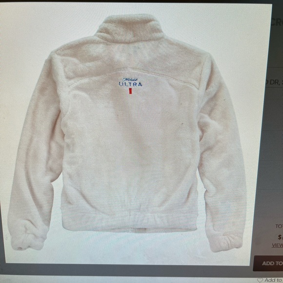 Women’s Cropped Columbia Fleece Michelob Ultra Jacket Size Small - Picture 10 of 11